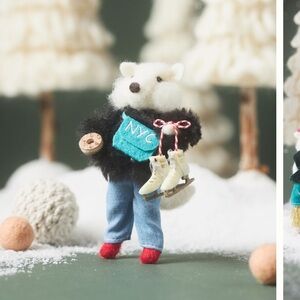 Anthropologie Traveling Bunny Ornament nwts